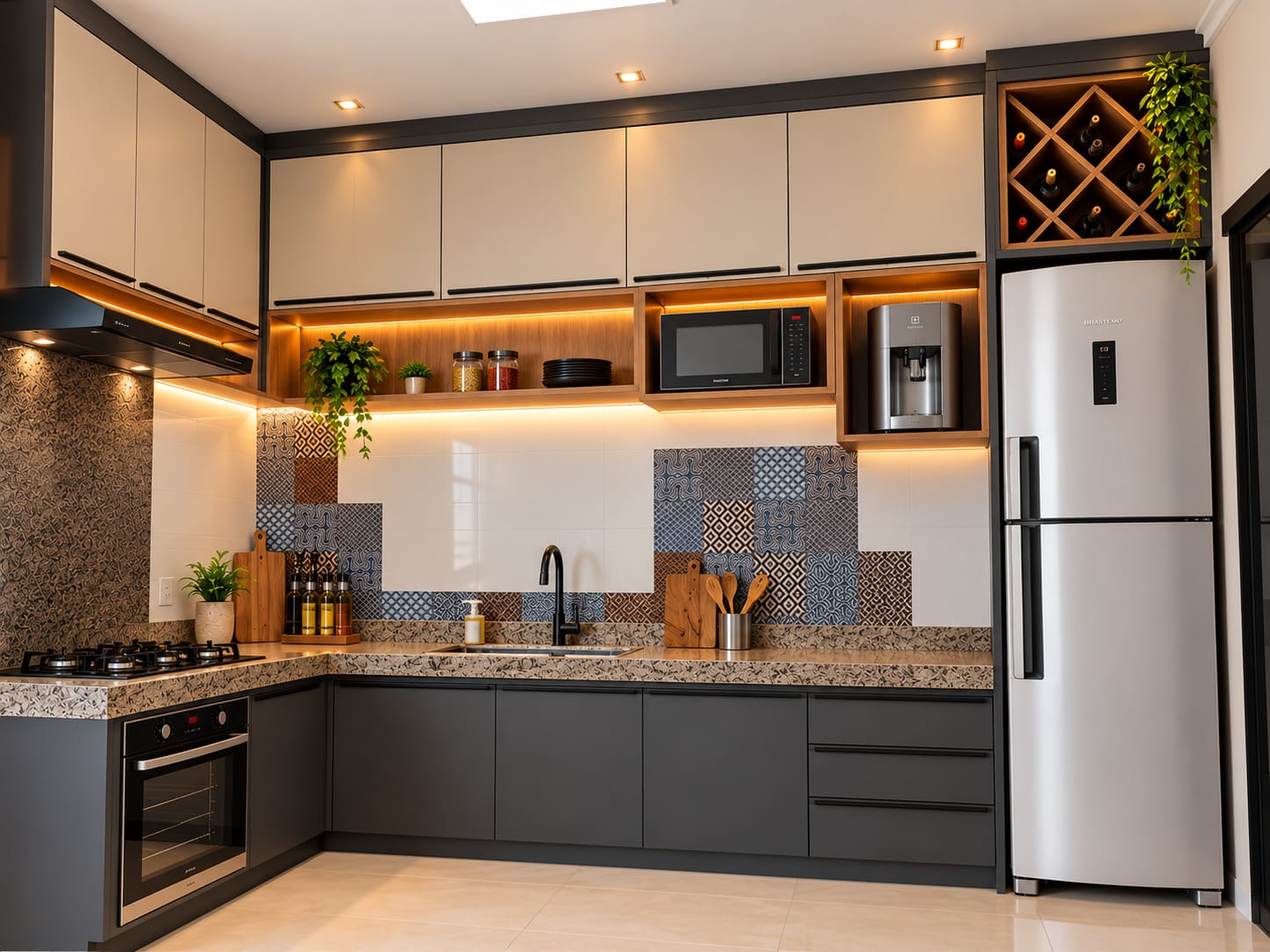 Cozinha com móveis planejados
